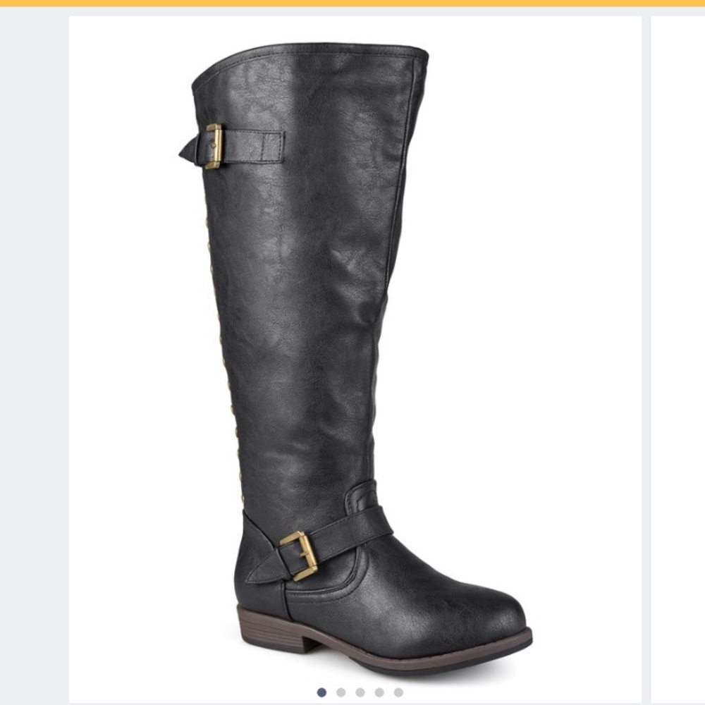 Black Spokane extra Wide Calf Boot